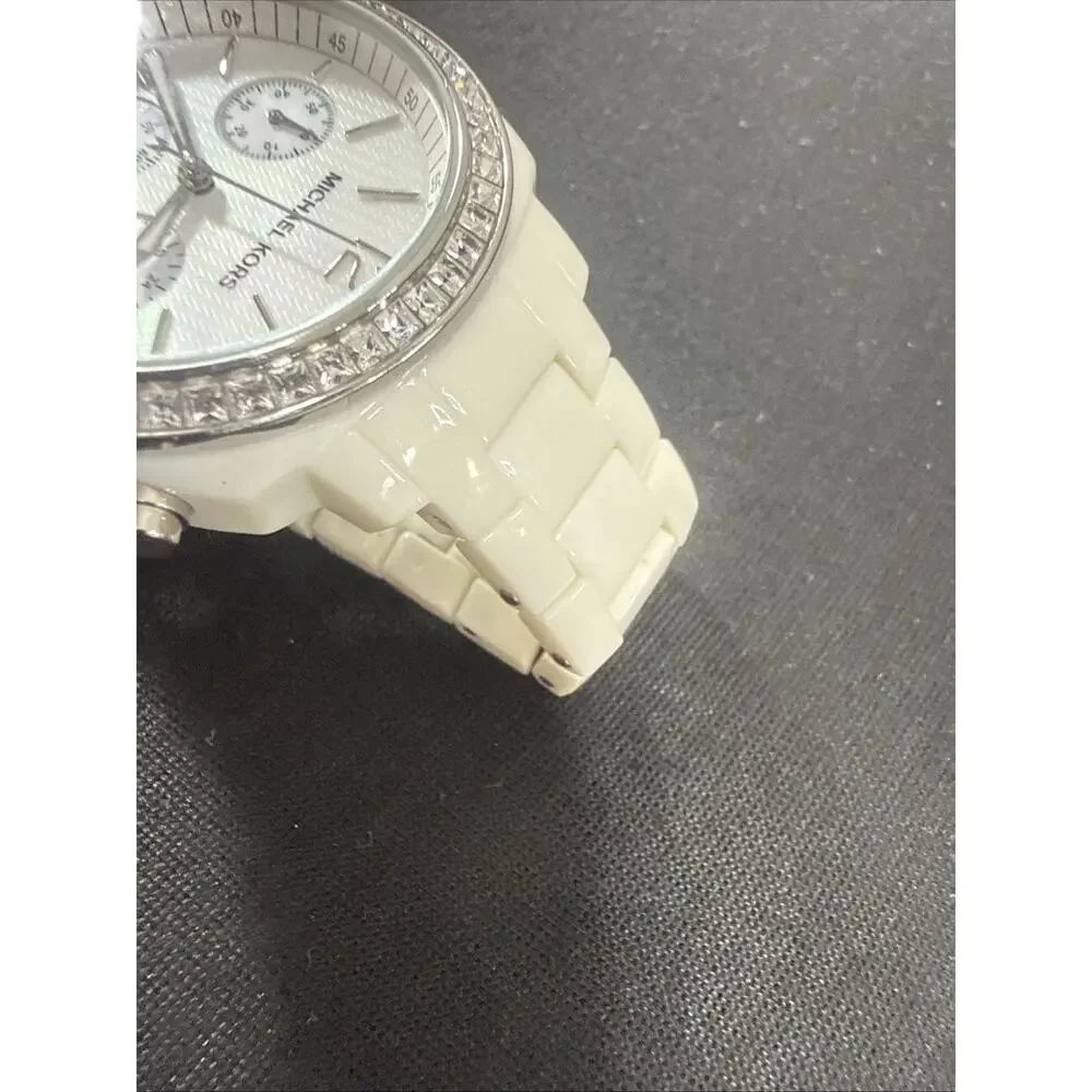 WOMENS MICHAEL KORS RUNWAY MK-5079 MOP DIAL NEW BATTERY 5.5-5.75” BAND (B29)